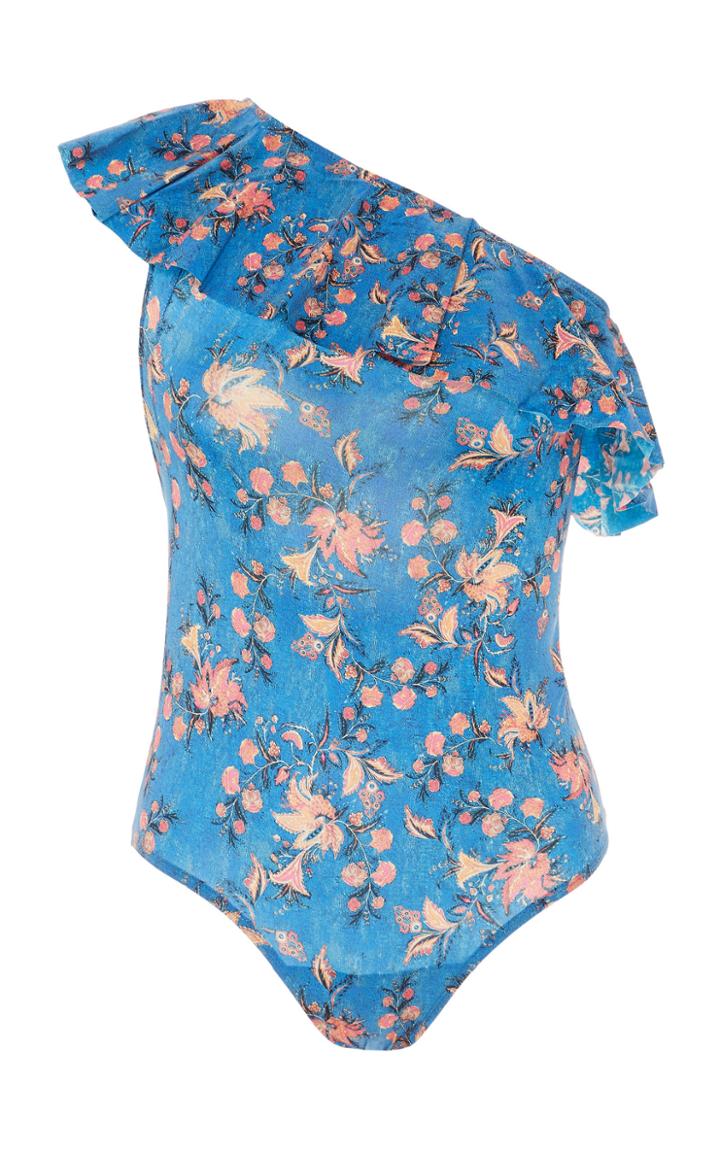 Isabel Marant Toile Sicilya One-shoulder One-piece Swimsuit