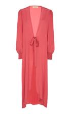 Adriana Degreas Tie Front Silk Long Robe
