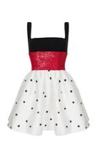 Rasario Mini Dress With Jacquard Skirt