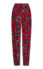 Magda Butrym Totness Floral-print Velvet Tapered Pants