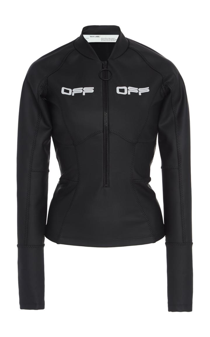 Off-white C/o Virgil Abloh Active Zip-front Long-sleeve Top