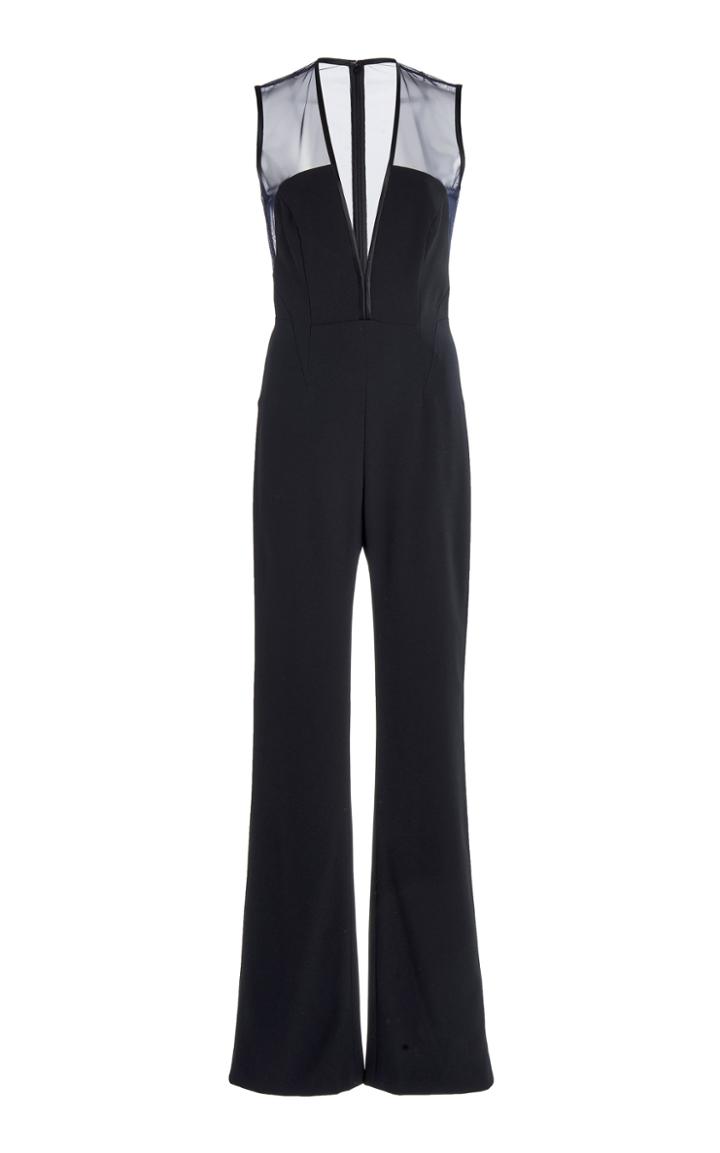 Moda Operandi Galvan Blade Crepe Straight-leg Jumpsuit