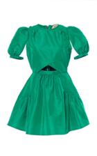 Moda Operandi N21 Puffed Sleeve Cutout Satin Dress Size: 38