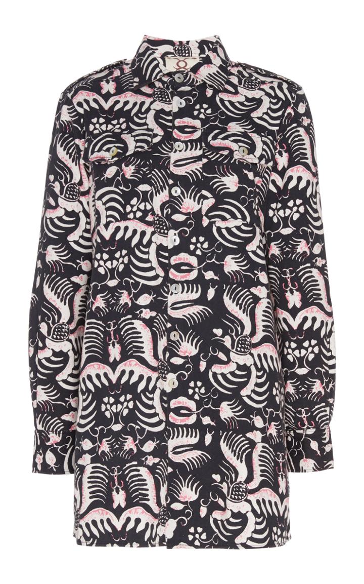 Moda Operandi Figue Military Cotton Shirt Size: Xs