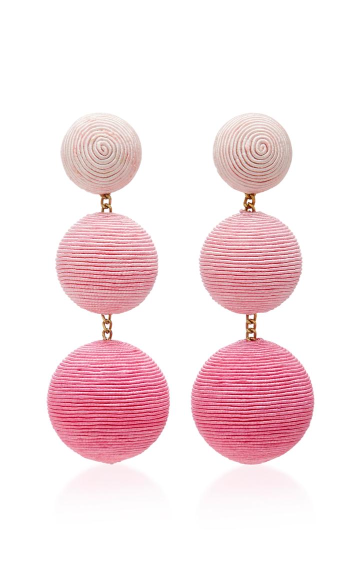 Rebecca De Ravenel M'o Exclusive Ombre Three Drop Clip Earrings