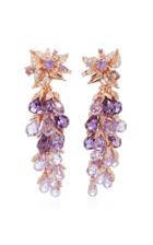 Anabela Chan M'o Exclusive: 18k White Gold Vermeil Amethyst And Emerald Earrings
