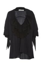 Naeem Khan Ruffle Silk Blouse