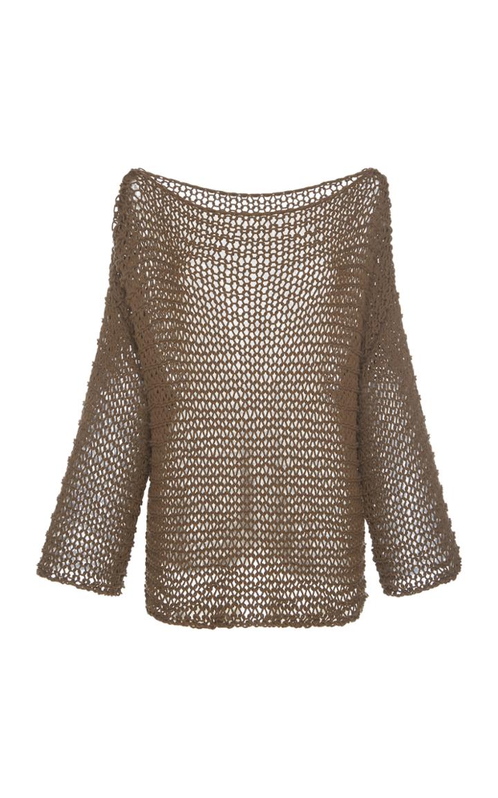 Alberta Ferretti Woven Long Sleeve Sweater