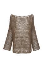 Alberta Ferretti Woven Long Sleeve Sweater