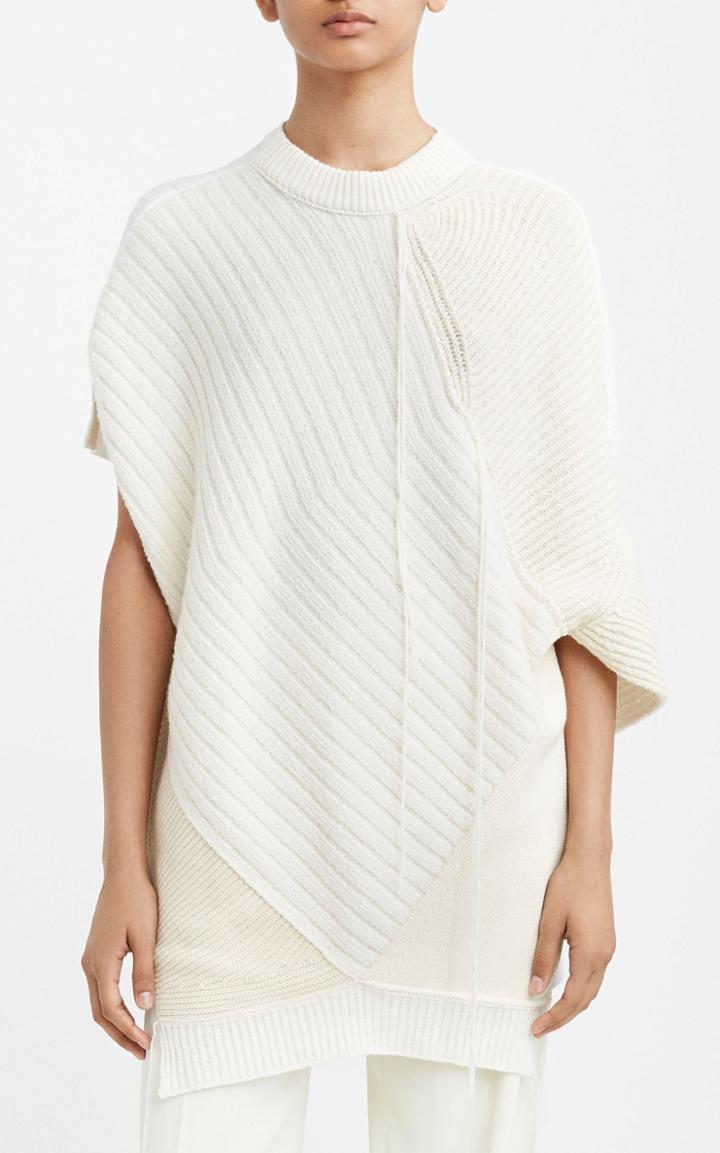 Moda Operandi Marina Moscone Mixed-knit Cashmere-silk And Jersey Top