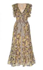 Moda Operandi Temperley London Reef Printed Cotton Ruffled Midi Dress Size: 12