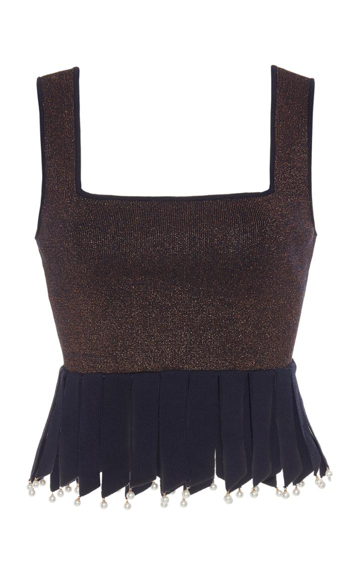 Staud Mossy Knit Pearl Top