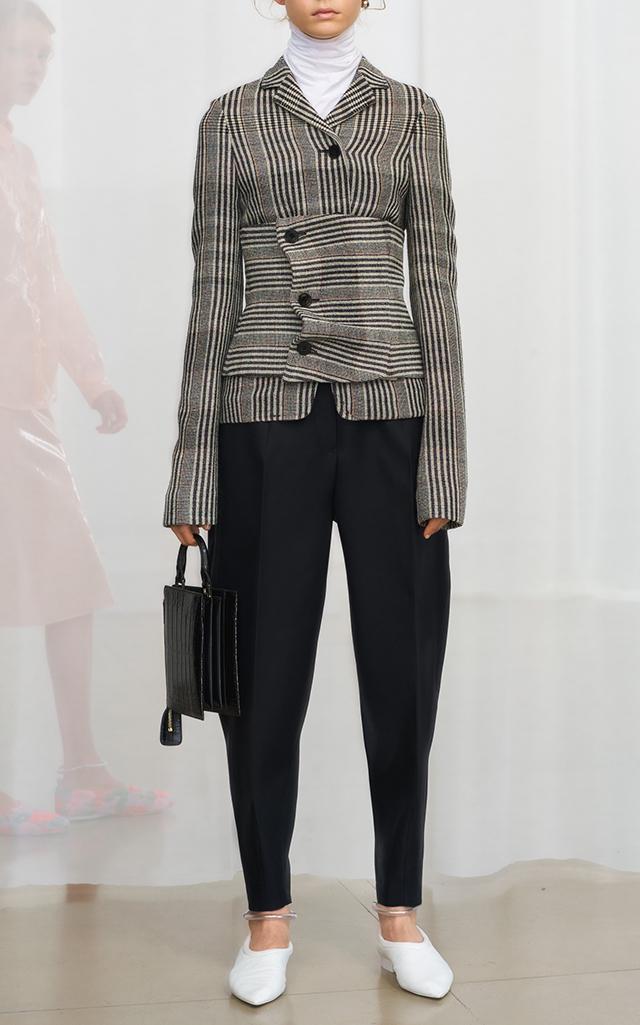 Jil Sander Farrow Stripe Knit Jacket