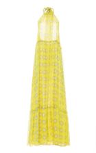 Moda Operandi Eywasouls Malibu Ayla Printed Chiffon Halter Dress Size: Xs/s