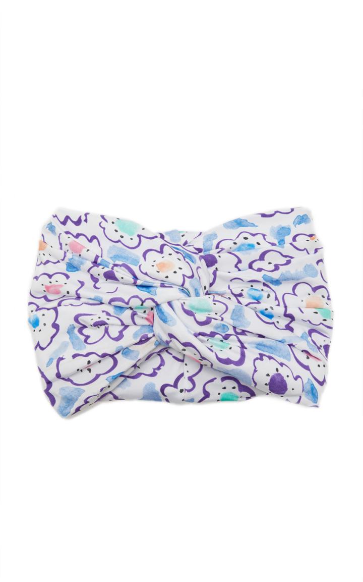 Moda Operandi Alessandra Rich Floral Watercolor Lycra Headband