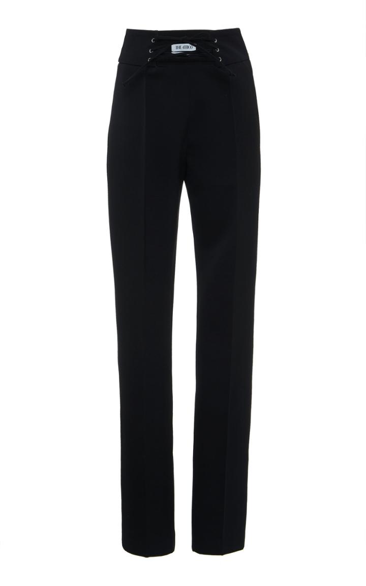 Moda Operandi Attico Lace-up Wool-blend Straight Leg Pants Size: 36