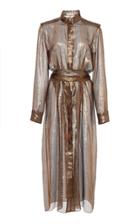 Partow Brooklyn Metallic Silk Blend Dress