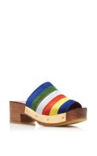 Rosetta Getty Striped Suede Clog