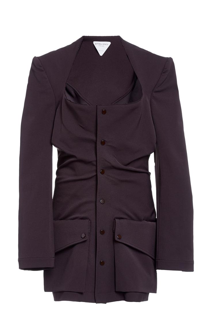 Bottega Veneta Gathered Gabardine Blazer