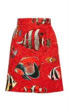Dolce & Gabbana High Waist Fish Print Skirt