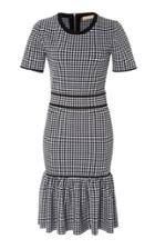 Michael Kors Collection Ruffled Gingham Stretch-knit Dress