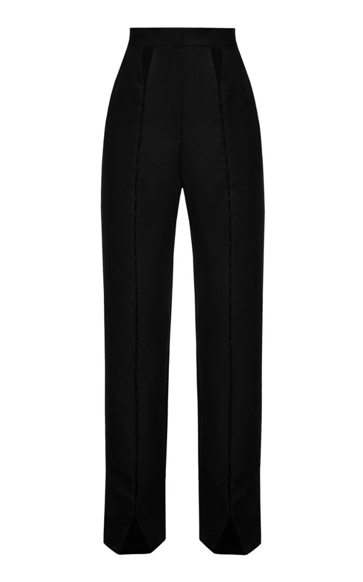 Moda Operandi Matriel Cutout-detailed Wool-blend Straight-leg Trousers