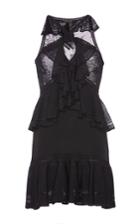 Roberto Cavalli Black Ruffle Knit Dress