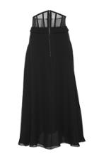 Sally Lapointe Silk Double Georgette Corset Skirt