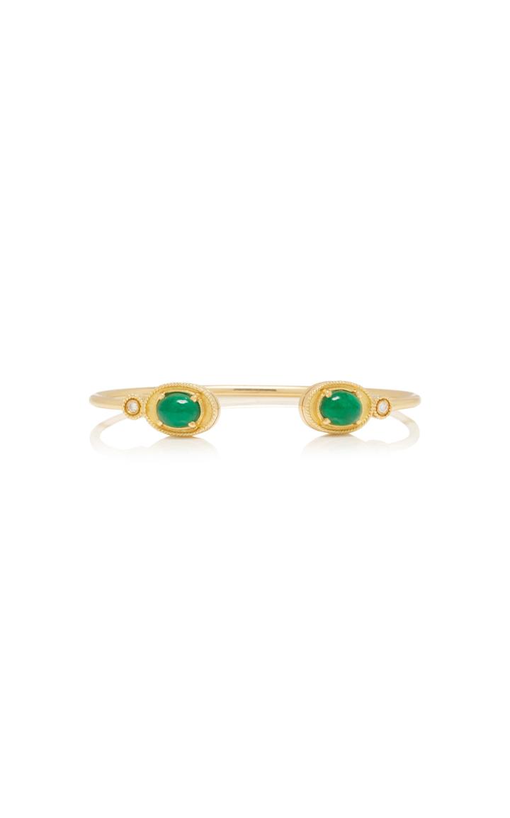 Ilias Lalaounis Emerald And Diamond Gold Bracelet
