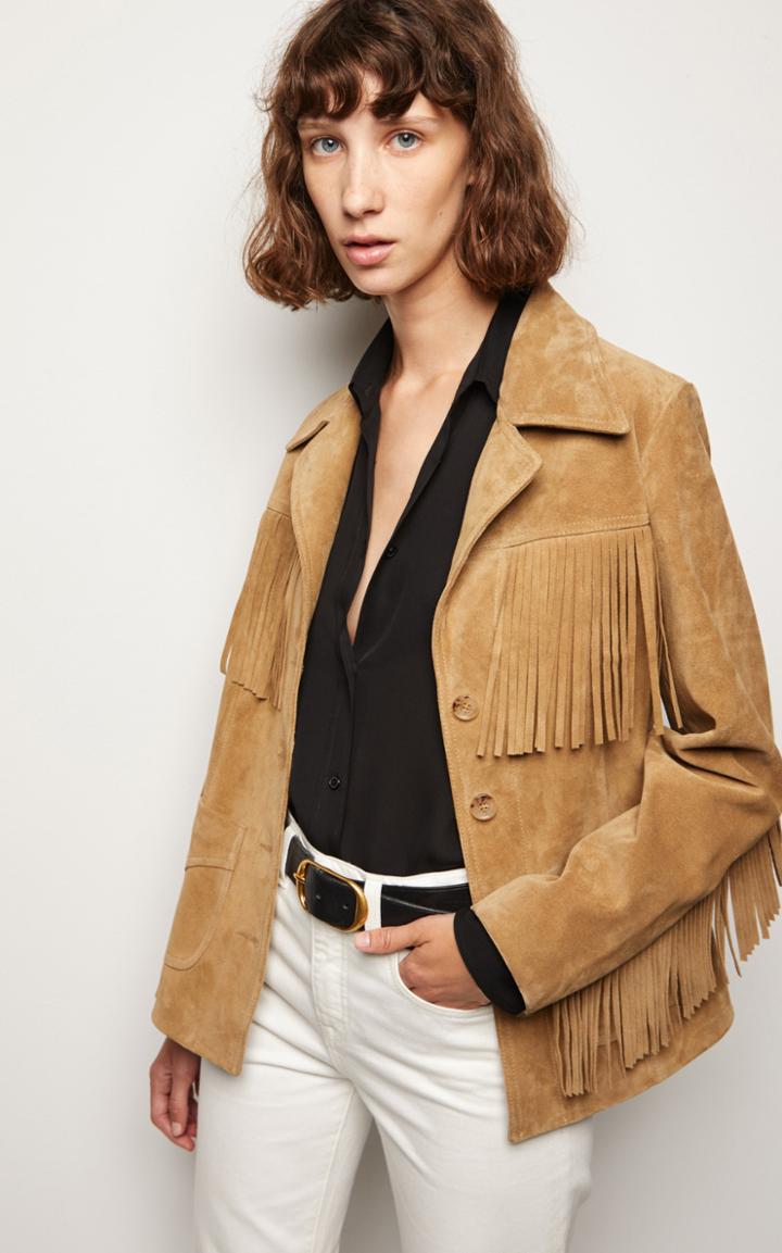 Moda Operandi Nili Lotan Carter Fringed Suede Jacket