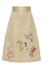 Red Valentino A Line Bird Motif Skirt