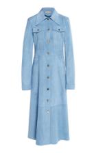 Michael Kors Collection Leather Chambray Trench Coat