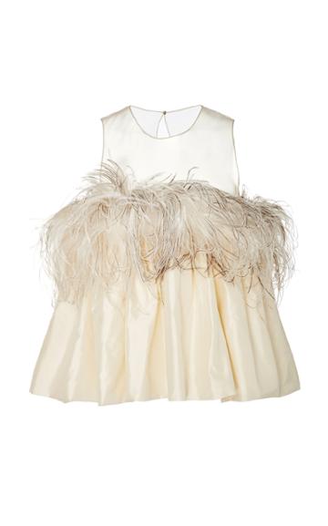 Alison Brett Bubble Top With Organza And Ostrich Feathers