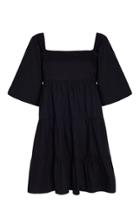 Moda Operandi Faithfull The Brand Eryn Smocked Cotton Poplin Tiered Mini Dress
