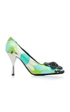Moncler Genius 8 Moncler Richard Quinn Elsa Floral Waxed-cotton Pumps