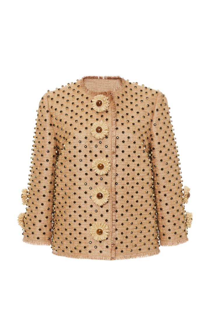 Moda Operandi Dolce & Gabbana Strauss-embellished Raffia Jacket Size: 38