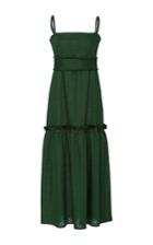 By. Bonnie Young Basket Weave Ruffle Hem Midi Dress