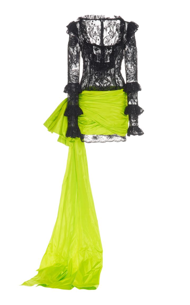 Dundas Embellished Chantilly Lace Mini Dress