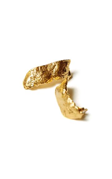 Moda Operandi Pamela Card The Fractured Script 24k Gold-plated Earrings