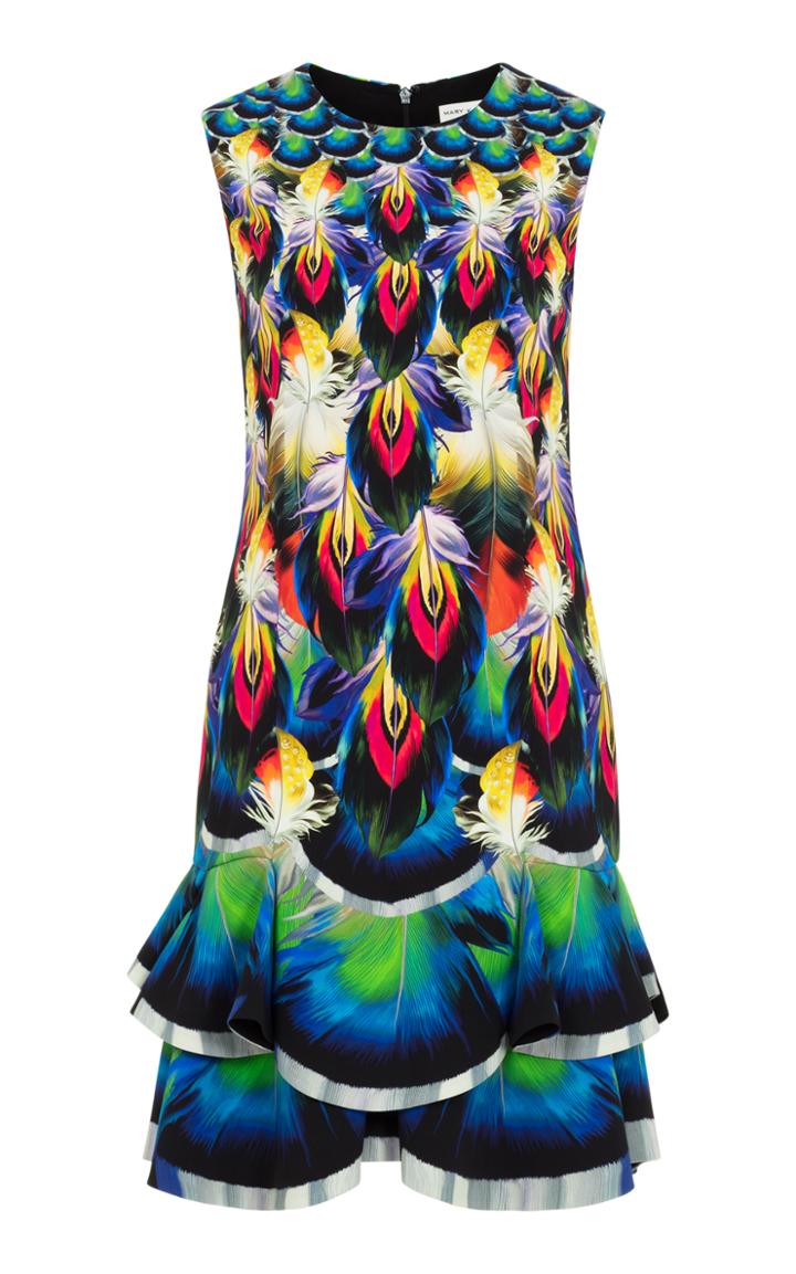 Mary Katrantzou Sandra Printed Tiered Mini Dress