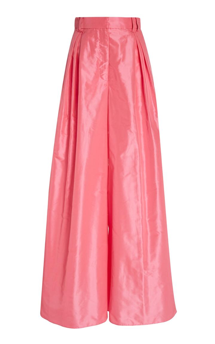 Carolina Herrera High-waisted Silk-taffeta Wide-leg Pants