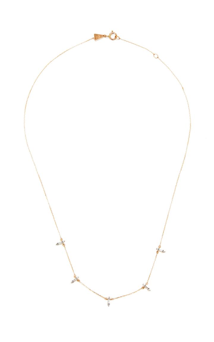 Adina Reyter Stack 14k Yellow Gold Diamond Necklace