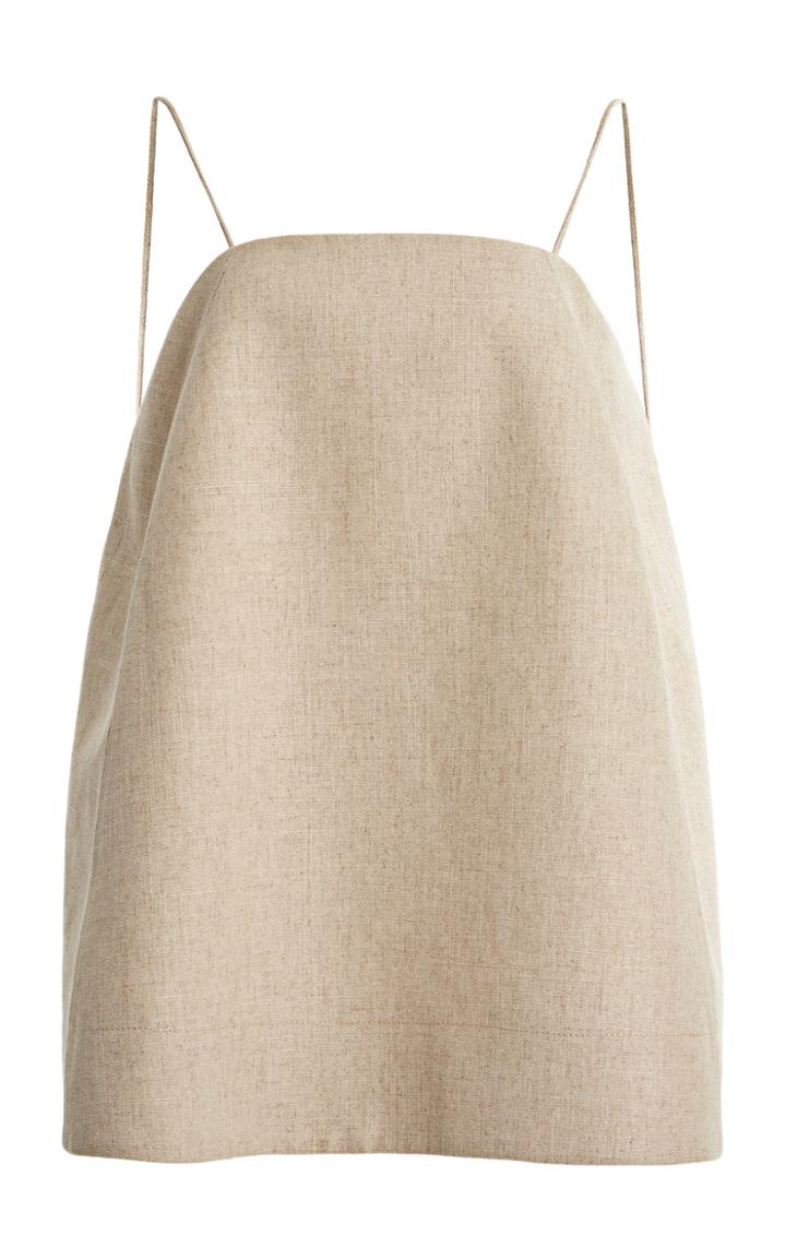 Jacquemus Albi Linen-blend A-line Mini Dress