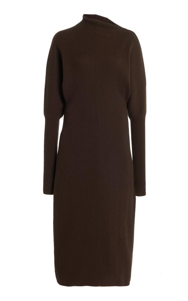 Moda Operandi Low Classic Asymmetric Neck Midi Dress
