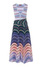 Moda Operandi Altuzarra Milkweed Striped Pliss Midi Dress Size: 36