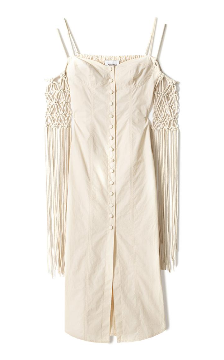 Moda Operandi Nanushka Heather Cotton-poplin Midi Dress