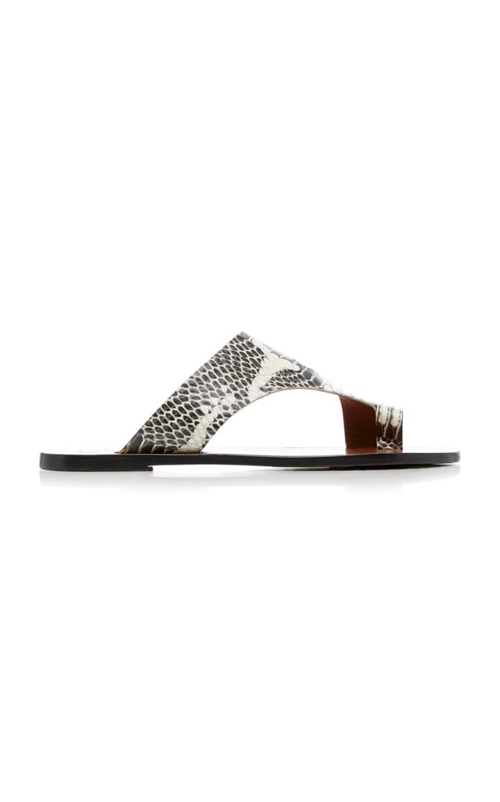 Atp Atelier Rosa Snake-print Leather Sandals