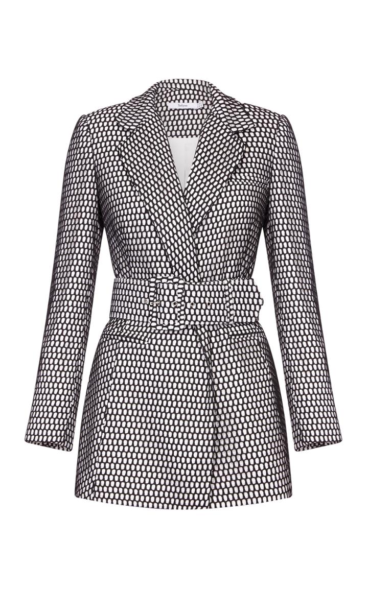 Safiyaa Jessa Crepe Belted Blazer