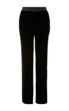 Oscar De La Renta Velvet Straight Leg Pants