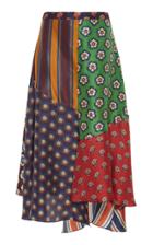 Biyan Nillou Asymmetric Patchwork Skirt